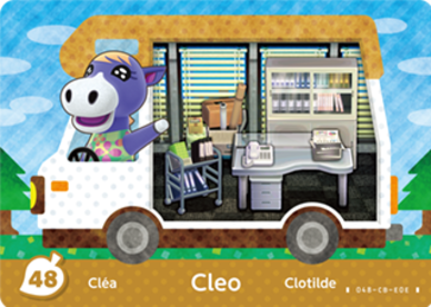 Cleo Animal Crossing Cards New Leaf Welcome Amiibo Amiibo Card