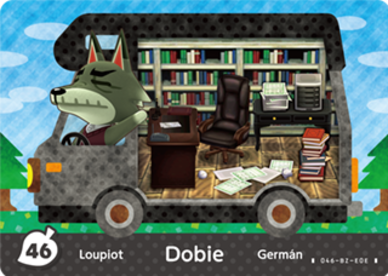Dobie Animal Crossing Cards New Leaf Welcome Amiibo Amiibo